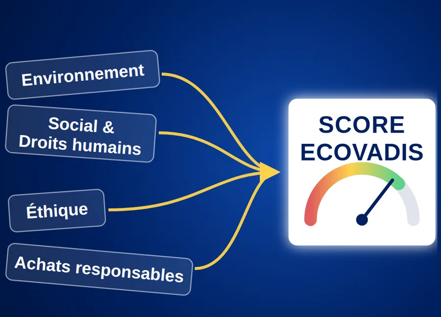 Environnement, Social & Droits humains, Éthique et Achats responsables convergent vers le score EcoVadis